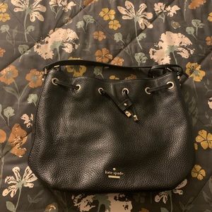 Black Kate Spade Bucket Purse